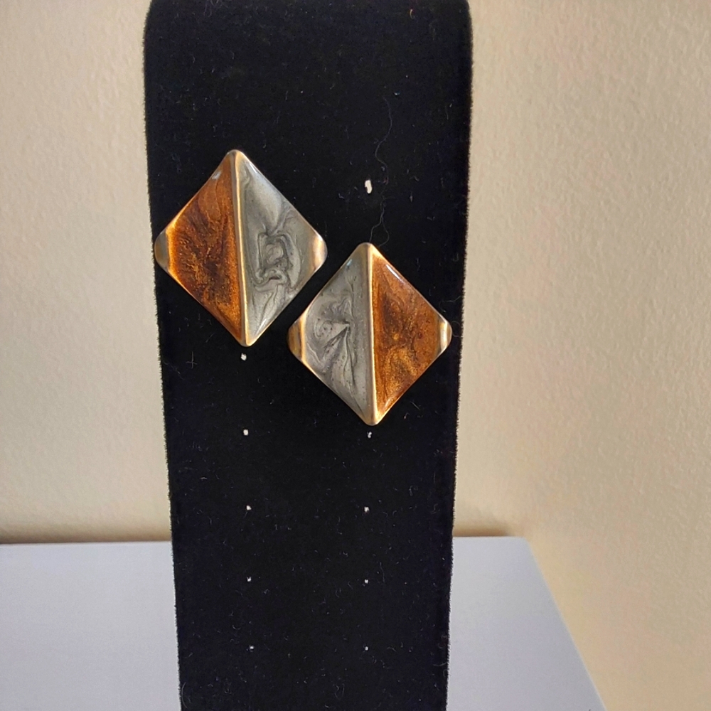Half the moon ⬤ Vintage one of a kind stud earrings
